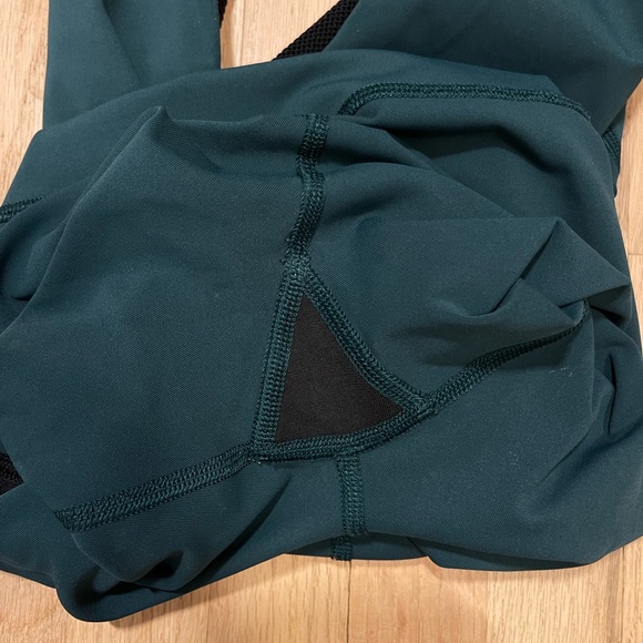 Lululemon High Times Pant Mesh Leggings Size 4 Deep Emerald Green - Picture 2 of 6